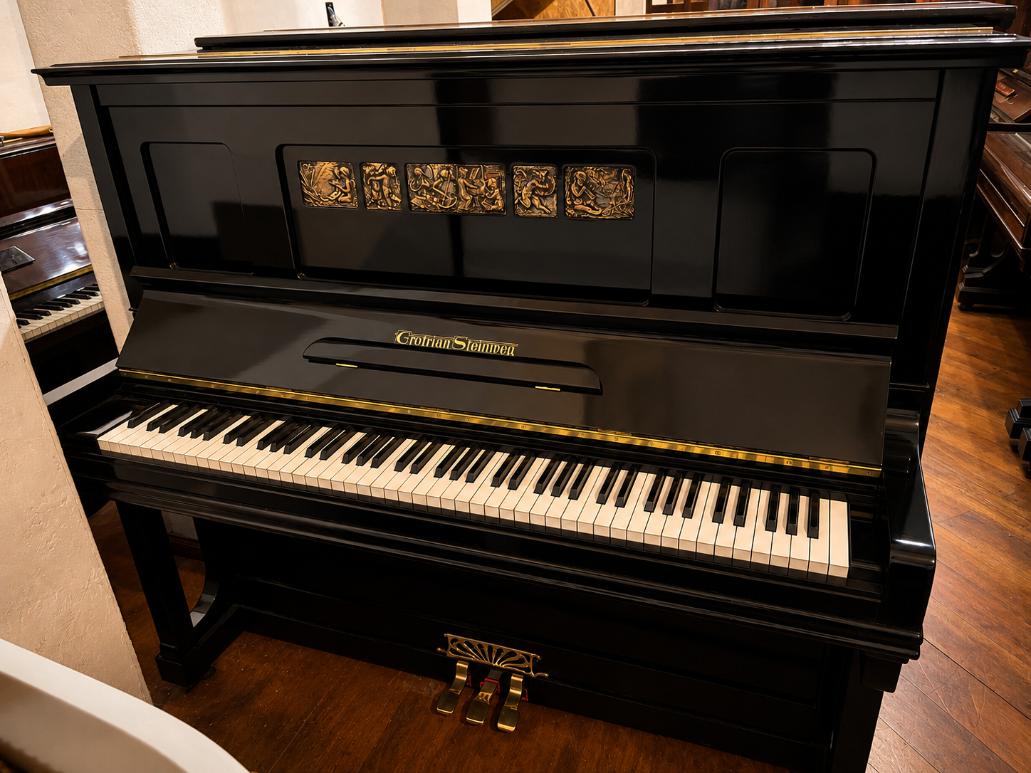 Piano vertical Grotrian Steinweg alemán